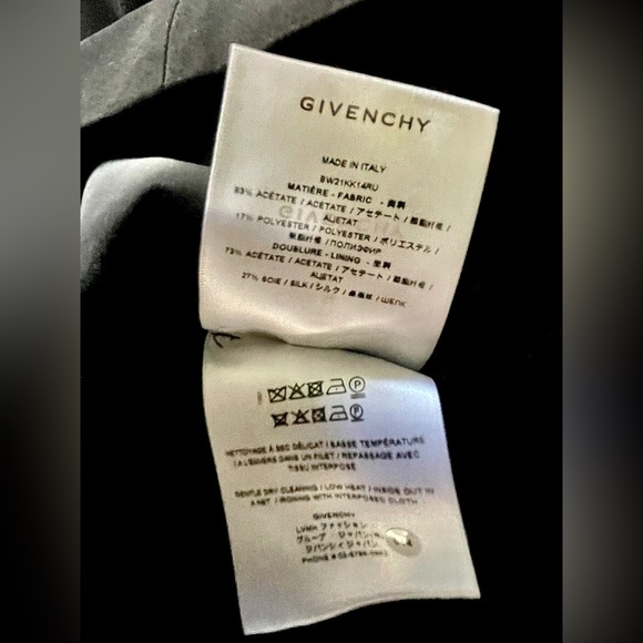 Givenchy Classy Black Dress draping cape-like panel overlays on front & back NWT - Picture 10 of 14